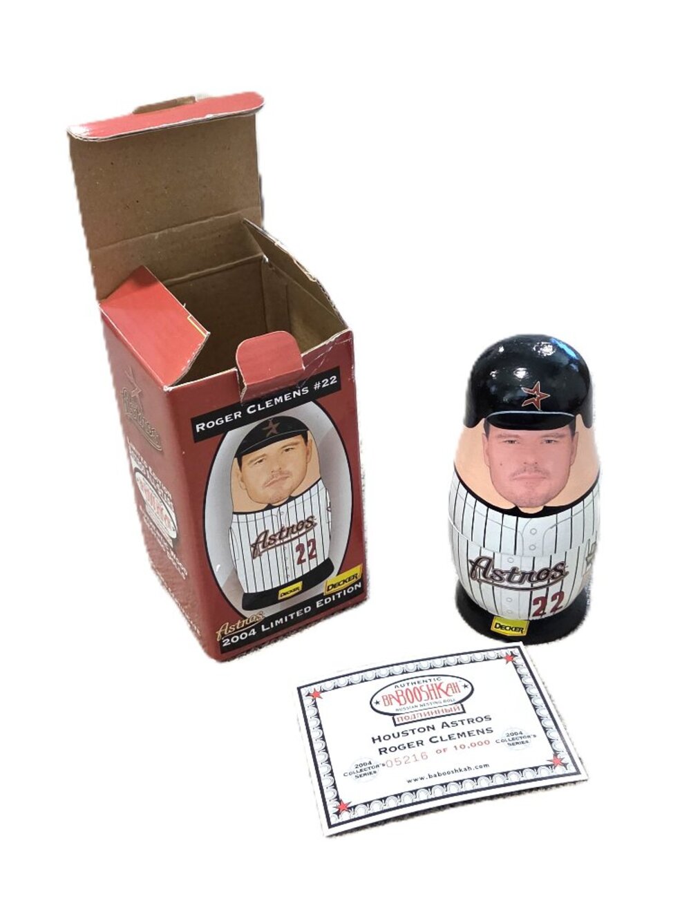 NIB 2004 Houston Astros Roger Clemens Nesting Dolls SGA MLB Memorabilia Decor
